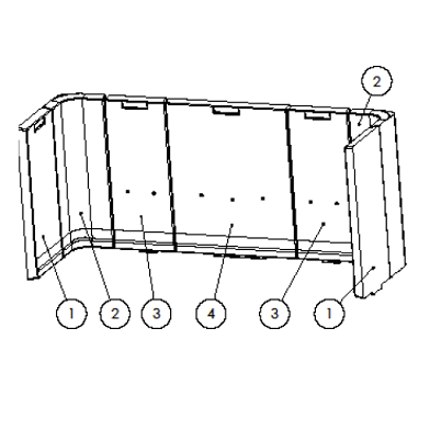 Kit complet de briques de foyer pour poêle Lacunza Inca / Itaca 100 brique Thermotte