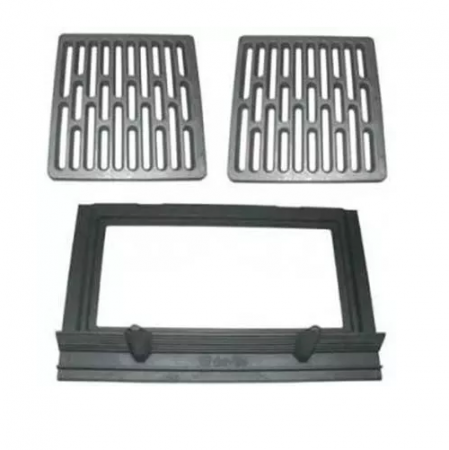 KIT CORBEILLE + 2 GRILLES FONTE - DEVILLE Réf. P0047502 + 2 x P0045915 (STOCK)