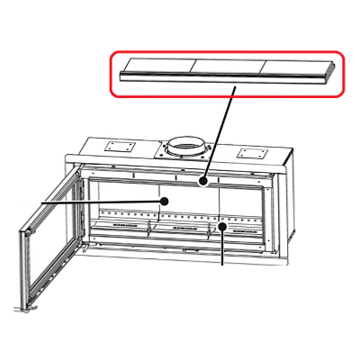 Kit de 3 briques déflecteurs RVS-CE7469 (numéro série -40000) - STOVAX Réf. RVS-MEC12151 (SUIVI)