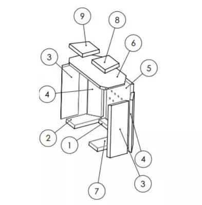 KIT INTERIEUR FOYER FONTE POELE TANA GA SUR SOCLE - INVICTA réf. N648822 (STOCK)