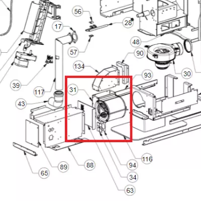 MOTEUR CENTRIFUGE SOUVENIR - EXTRAFLAME Réf. 002271042 (STOCK)