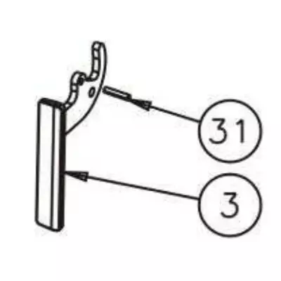 POIGNEE PORTE CHARGEMENT 388107 / 388109 - GODIN Réf. 12839388107053