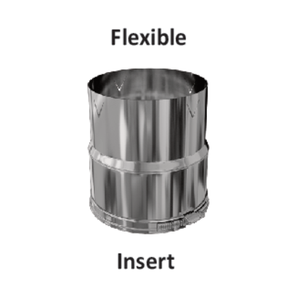 Raccord réduit départ foyer/insert Ø180 femelle x Ø150/1561 flexible - TEN Réf. 117175 (SUIVI)