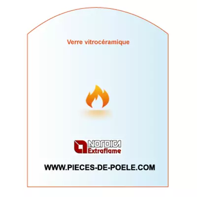 Verre vitrocéramique arrondi 221x312x4mm = LA NORDICA 1024370 (DISPO)