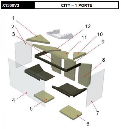 Vitre Angle X1330 - ROCAL réf.  X1300V3-200