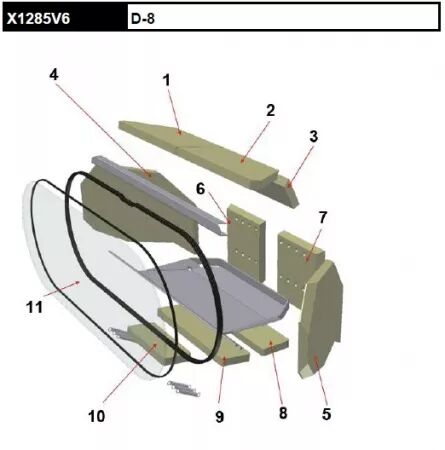 Vitre ovale 97.5x37.5cm - ROCAL réf. X1285-200