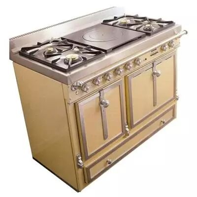 Vue éclatée - Cuisinière Exquise pro 2 fours électriques / brûleur couvert + 4 foyers gaz - GODIN Réf. 032626